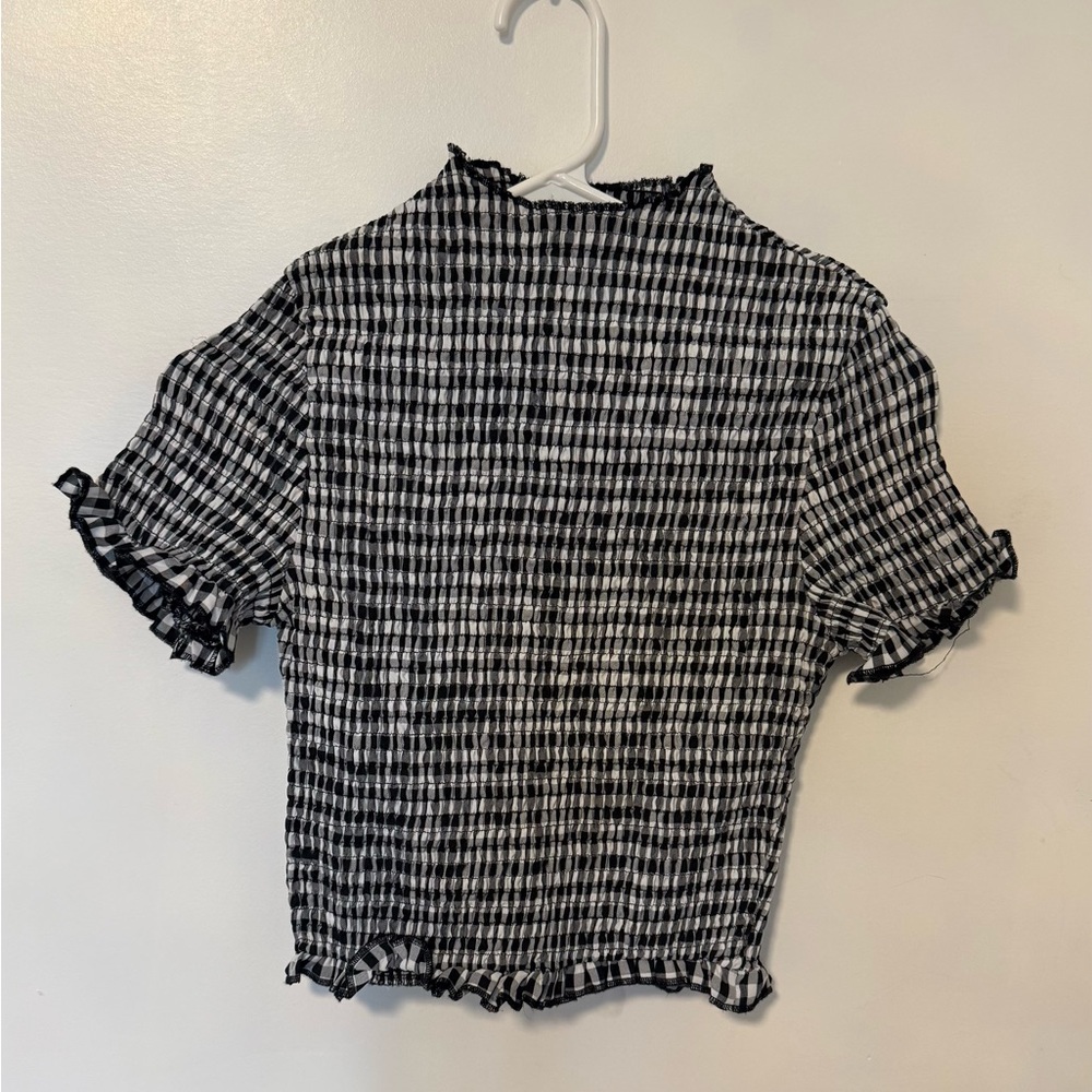 Peppermayo Gingham Short Sleeve Top